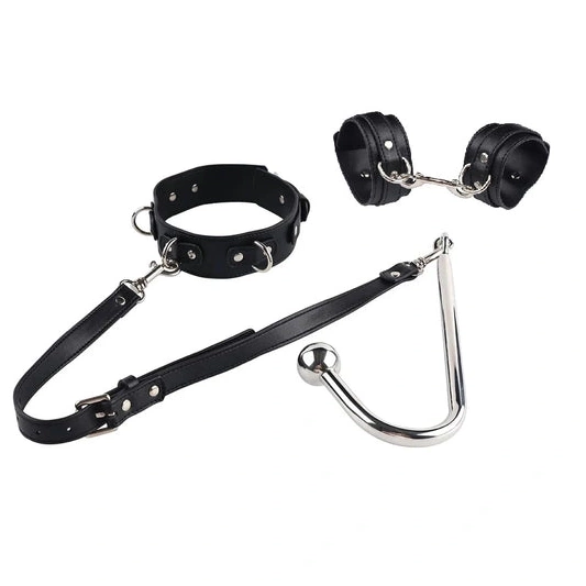 Anal Hooks and Hook Collar Anal 5334 Cuffs with Beaded Elegant 0901